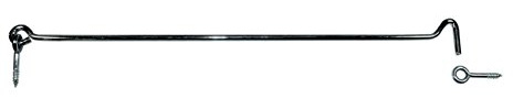 SN-TEC Sturmhaken/Lukenhaken/Überwurf verzinkt mit Öse Länge von 30 bis 500mm zur Auswahl (Mengen- und Längenauswahl möglich) (1, Länge: 400mm)