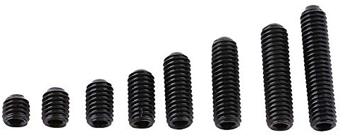 200pcs M3 Black Hex Socket Head Screw Set - Steel Socket Cup Point Grub Assortment Hex Socket Set Screw