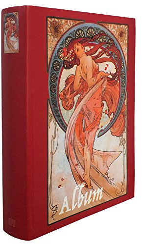 SAFE Briefmarkenalbum mit 60 seiten in weiß und jeweils 10 Pergaminstreifen - Einsteckalbum Briefmarken im Großformat 230 x 305 mm mit nostalgischen Einbandmotiven für Ihre Sammlung (Rot)