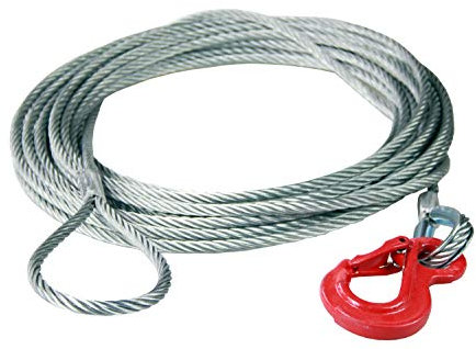 ANSCHLAGSEIL HAKEN - ÖSE Lasthaken Bauhaken Forstseil Kranseil Hebeseil Drahtseil Stahlseil Durchmesser 8mm-16mm, Länge: 1-30m (8mm / 10m)