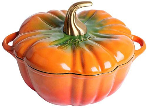 Forno Olandese in Ghisa Smaltata, Padella Antiaderente, Pentola per Brodo di Zuppa di Zucca, Casseruola, Pentola per Pentole Olandese Cucina per Zuppa, Porridge E Stufato-A