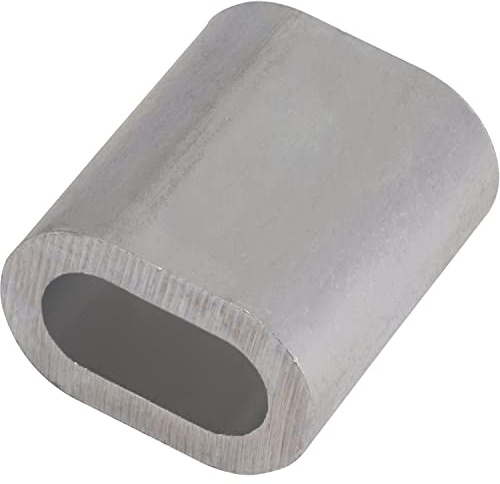 OPIOL QUALITY® Pressklemme 12 mm aus Aluminium (2 Stück) Aluminiumhülsen Klemme Drahtseilklemmen Seilklemme Presshülsen Drahtseil Seil Drahtseilklemme Seilverbinder