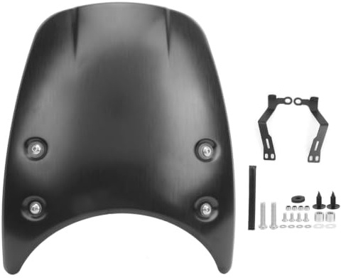 Yctze Schwarz Aluminium Windschutzscheibe für R NineT Pure Scrambler 2014-2020 - Motorrad Windabweiser