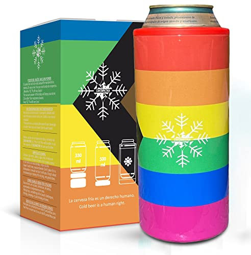 Enfriador Termo Funda para Botellas Latas y Botes de 330, 440 y 500 ml para Cerveza y Refrescos regalo original hombre mujer