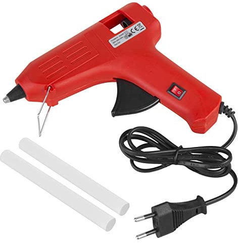 Maclean MCE432 Heißklebepistole 40W + 2x Heißklebesticks Transparente Klebesticks für DIY Handwerk und Reparaturen Hot Glue Gun (Heißklebepistole + 2x Heißklebesticks)