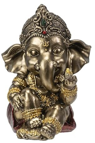 Pacific Giftware Ganesha Figur klein mit Flamme der Erkenntnis | Indische Hindu Gottheit
