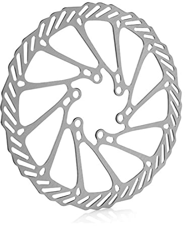1 Pièce Disque de frein de vélo,Disque de Frein, Acier Inoxydable VTT Disque de Frein,160 mm Rotor de Frein à Disque de Vélo avec 6 Boulons Vis de Rotors de Vélo en Acier Inoxydable pour Vélo de Route