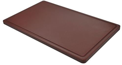 METRO Professional Tabla de cortar de polietileno, con ranura para líquidos, GN 1/1, marrón