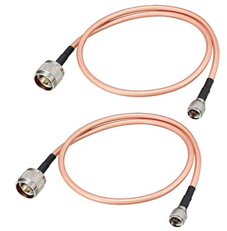 XYWHPGV Cavo coassiale RF a bassa perdita di collegamento Cavo coassiale R-g-142 N maschio a mini UHF maschio 60 cm 2 pezzi(0ad81 167a5 2762a 73f42 0d792 02f89
