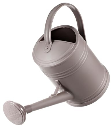Kisangel Regadera de Largo Caño para Jardín y Macetas, 2000 Ml Gris, Regadera Doméstica Ergonómica, Resistente y Práctica para Riego Exterior E Interior