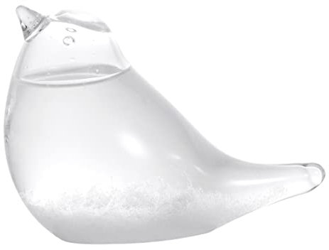 Amosfun Décoration De Bureau Élégante Verre Oiseau Baromètre Créatif Transparent Borosilicate pour Prévisions Météorologiques Et Décoration De Maison