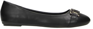 Fitters Iris Ballerinas Damskor Plus Storlek - Stora Damskor, Iris EU 42 43 44 45, Svart Pu, 43 EU