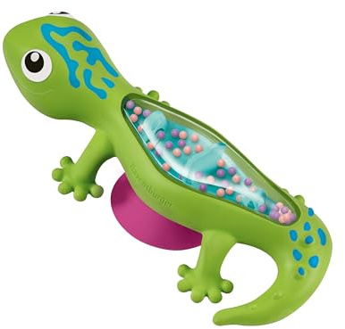 Ravensburger 4870 Play+ regnmakare: gecko, musikinstrument, mini skallra, sugkoppleksaker, badleksaker, babyleksaker från 0 månader