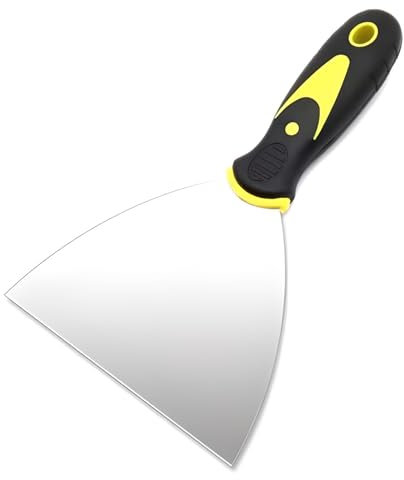 GALAMAX Wallpaper Scraper, Stainless Steel Paint Scraper with Soft Grip Handle and Metal Blade Scraper, Filling Putty Scraper Paint Stripper for Drywall Decals DIY Decorating Removal Painting
