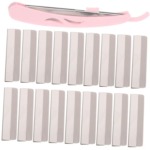 WOONEKY Augenbrauentrimmer mit 101 Stück Sicherer Haarentferner für Gesicht und Make Up Zufällige Farbe