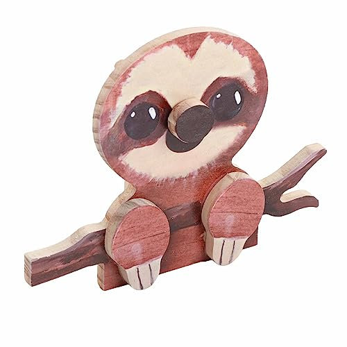Tixiyu Brillenhalter in Tierform, Holz-Brillenständer, Kreativer Brillenhalter, Katze, Faultier, Brillenhalter in Tierform Zuhause, Büro, Schreibtisch, Dekoration, Zubehör