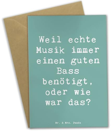 Mr. & Mrs. Panda babykarte Spruch Schlagzeug Basswunder - Geschenk, Musiker, Schlagzeuger, Band, Grußkarten, Instrument, Musikerwitze, Musik, jubiläumskarte, Musikinstrumente, einladungskarten, Lernen