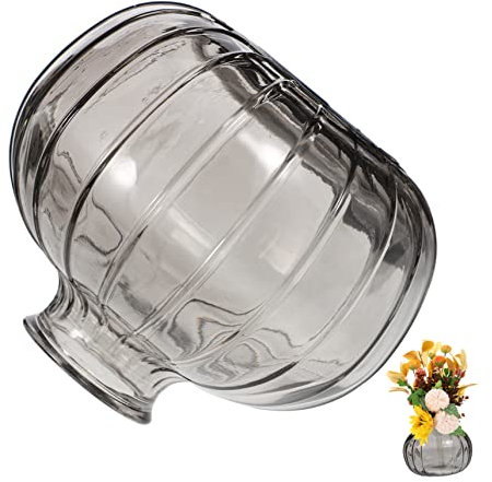 MAGICLULU Nordic Style Glass Pumpkin Vase Practical for Arrangement Sturdy Construction