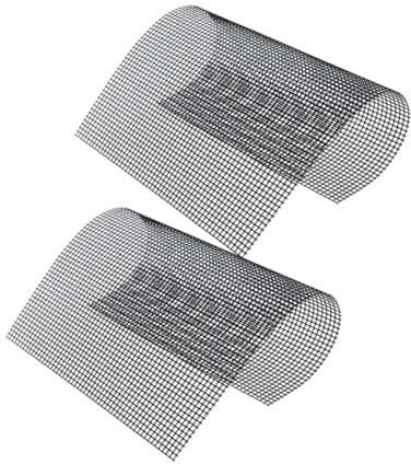 MOLUCKFU 2pcs Bbq Mesh Mat Non-stick Grill Pads Heat-resistant Outdoor Grill Mat for Gas Bbq Reusable