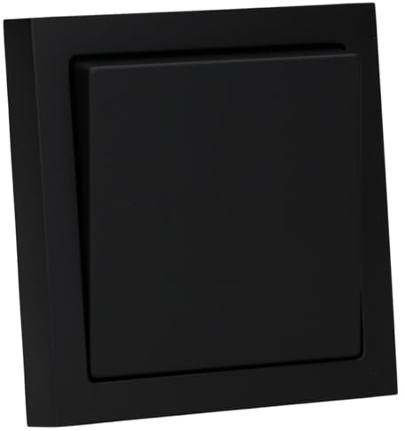 Busch-Jaeger future linear Wechselschalter Set + Rahmen Schwarz matt