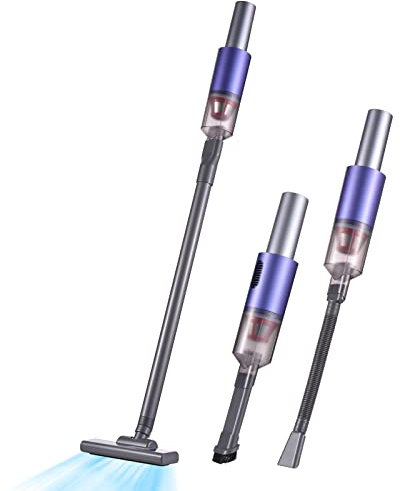 kosingna Cordless Vacuum Cleaner 13000PA Stick Handheld Vacuum 3 Different Brush Heads HEPA Filtration Detachable Dust Cup Support Type-C Port Fast Charging for Home Car Office Sofa Pet Ha Carpet and