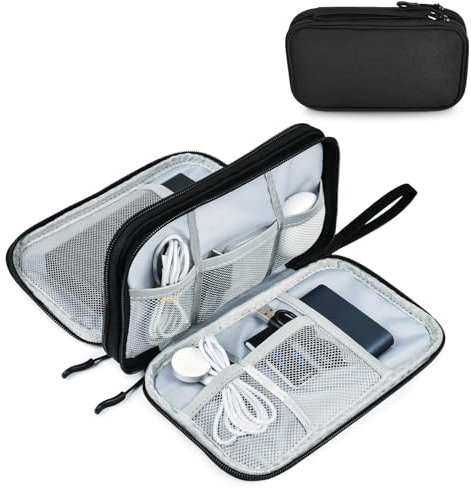 LIURFLNC Kabel Organizer Tasche, Kabeltasche Reise, Universal Reise Kabel Organizer, Kabeltasche Klein für Urlaub Must Haves Elektronische Accessoires USB Powerbank Ladekabel