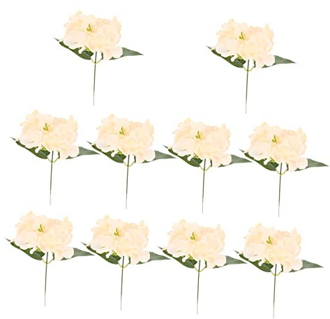 Alipis 10 Piezas Flores Artificiales de Hidrangeas para Adorno de Casa y Eventos Románticos
