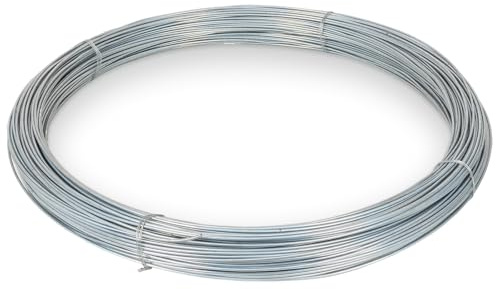 VOSS.farming Spanndraht 280m x 3,8mm, hochwertiger verzinkter Stahldraht für Diverse Zäune, Maschendrahtzaun