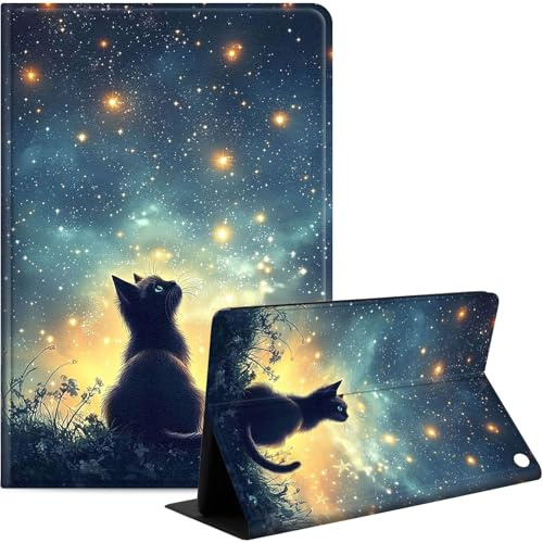 Schutzhülle für Fire HD 10 Tablet für Kindle Fire HD 10/10 Plus 13. / 11. Generation 2023 / 2021, schlanke Schutzhülle aus PU-Leder mit Standfunktion, automatischer Aufwach-/Schlafmodus