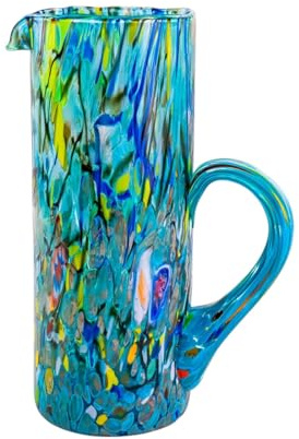 MurArt Brocca in Vetro di Murano DECORO MG da 1000 ml Alt 22CM In Vetro soffiato, Lavorato a Mano artigianalmente Made in Italy B1