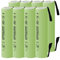1.2V 900mah AAA Batería Recargable Ni-MH Nimh Estuche Verde con Soldaduras Compatible con Philips Afeitadoras Eléctricas Cepillos De Dientes Eléctricos(8 PCS)