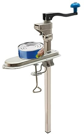 Apriscatole manuale in acciaio inox, strumento apriscatole da banco con lama staccabile per cucina, si attacca al banco da lavoro, ideale per uso commerciale e domestico, 59 cm