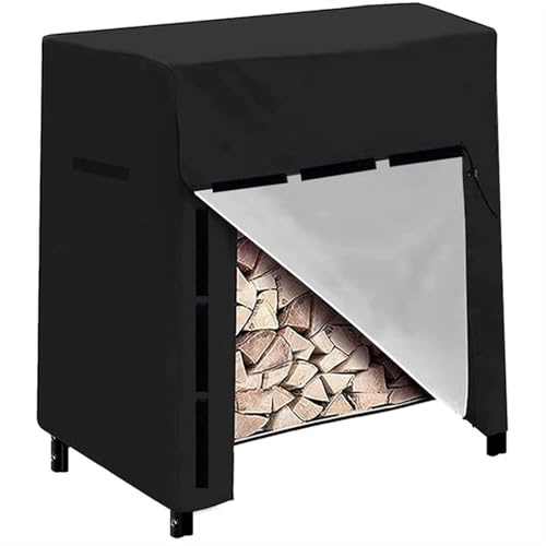 Housse de protection pratique for bois de chauffage de jardin 4 pieds/8 pieds, support de bûches d'extérieur robuste et étanche, housse de support de bûches résistante à l'humidité Bâche à Bûches(4FT)