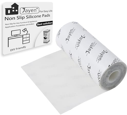 Non Slip Self Adhesive Silicone Cuttable Furniture Pads - 5x40 inch Versatile Non-Slip Silicone Pads for Variety of Objects, Appliances and Furniture