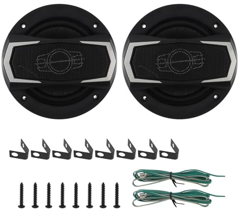 Lot de 2 Haut-parleurs de Voiture 4 Voies 400 W 13 cm, Caisson de Basses pour portière, Audio stéréo, Gamme complète de fréquences, HiFi, Automobile