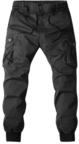 Pantaloni Uomo Lavoro, Pantaloni Cargo Uomo Estivi Professionali Casual Pantaloni Jogger Sportivi con Tasche al Ginocchio Multi-Tasche per Ragazzi E Adulti Pantaloni Tuta Uomo Pantaloni Multitasche