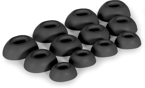 Okuli 12 x Écouteurs en Silicone Embouts d'oreilles pour Bose QuietComfort II & Ultra Casque Écouteurs en Noir
