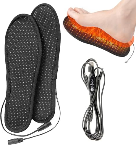 Semelles Chauffantes - Semelles Chauffantes Rechargeables | Chauffe-pieds Rechargeables, Semelle Intérieure Thermique Électrique Lavable En Peluche Courte USB, Chauffe-pieds, Randonnée D'hiver, Ski, C