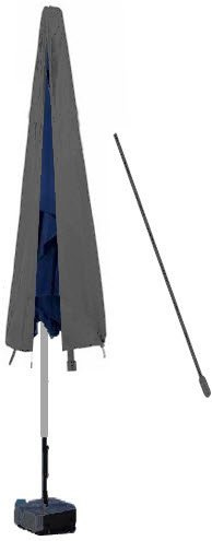 HBCOLLECTION® Breathable Cover with lifting Stick for Parasol Umbrella 250 cm (grey)