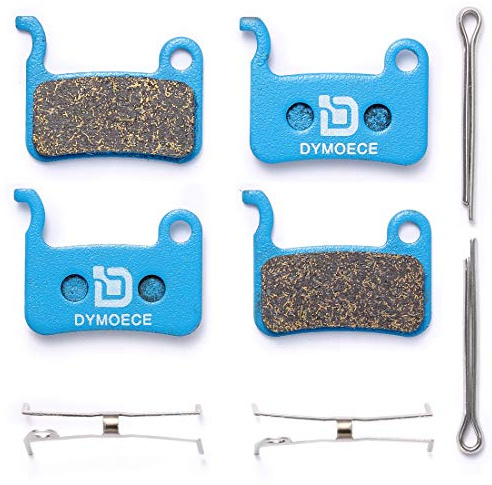 Dymoece 2 Pairs Bicycle Disc Brake Pads Compatible with Shimano Deore XT XTR LX SLX Hone Alfine Saint Disc Brake(Resin,Semi-Metallic,Sintered Metal)