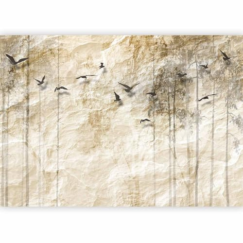 murando Fotomurales Autoadhesivo Madera Optico 343x256 cm Papel Pintado | Decoración de Pared Murales Pegatina decorativos adhesivos 3d moderna de Diseno Fotográfico Paisaje Arbol Parajo