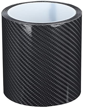 Fydun Car Door Edge Film, Black Sill Protector Anti-Scratch Sticker, Crash Bumper Tape, Universal Carbon Fiber Sill Plate Protector Covers for Car/SUV/Truck (10CM*3M)