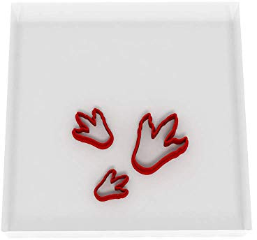 Mini/Tiny Dinosaur Foot Set of 3 Value Fondant Cutter 1.5CM + 2CM + 3CM