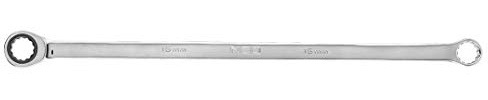 NEO TOOLS Ratchet Double Ring Wrench Long Chrome Vanadium Steel (Cr V) with Integrated 72 Teeth Ratchet Extra Fine 5 Degree Ratchet Chrome Plated Matt Finish