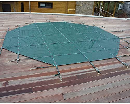 ANUU Winter Inground Pools Covers Round 24ft/18ft/15ft/14ft/12ft/10ft/8ft/7ft/6ft/5ft/3ft, Extra Heavy Duty Swimming Pool Safety Cover, Custom Size,12ft/3.7m