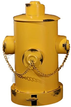 Pattumiera Portarifiuti Bidone Della Spazzatura Industriale Del Ferro Del Vento Pattumiera D'arte Pattumiera Del Pedale Del'idrante Antincendio Con Coperchio Casa ( Blue : Yellow,white,black , Size :