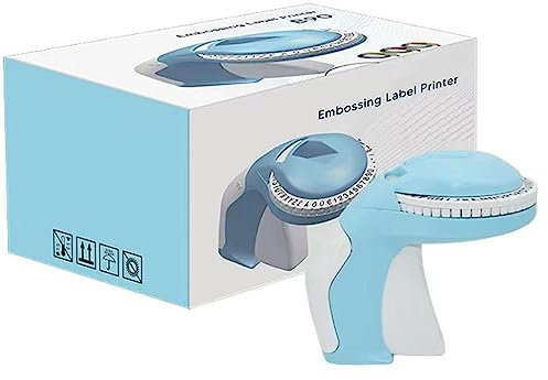 Hand Embossed Labeling Machine, Embossed Labeling Device, Manual Embossing Label Machine, Label Maker with Embossed Lettering and Pre-Cut Dividers