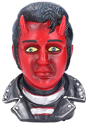 Kuuleyn Teufelsstatue, Unterwelt, Makaberes Rotes Gesicht, Skulptur, Gartenskulptur aus Kunstharz, Halloween-Dämonenskulptur, Tischdekoration Für Heimdekoration