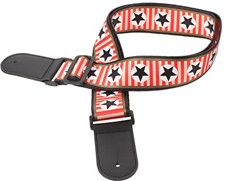 TOYANDONA Verstellbarer Gitarrengurt aus Polyester Druck die Hand Schmutzabweisend und Formstabil für Gitarre und Bass