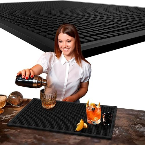 LIBRNTY Tappetino da bar per macchina da caffè, tappetino in vetro, set da cocktail, resistente ed elegante, ideale per macchina da caffè e cucina